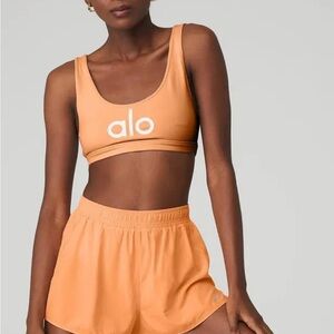 ALO Airbrush Ambient Logo Bra in Cantaloupe